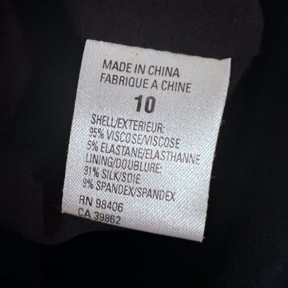 Theory Rima Charm Black Pleated Midi Skirt Bow Silk Viscose Party Workwear Sz 10 - Picture 11 of 12